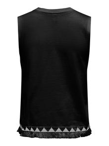 ONLY Regular Fit Round Neck Top -Black - 15324501