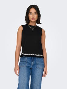 ONLY Regular fit O-hals Top -Black - 15324501