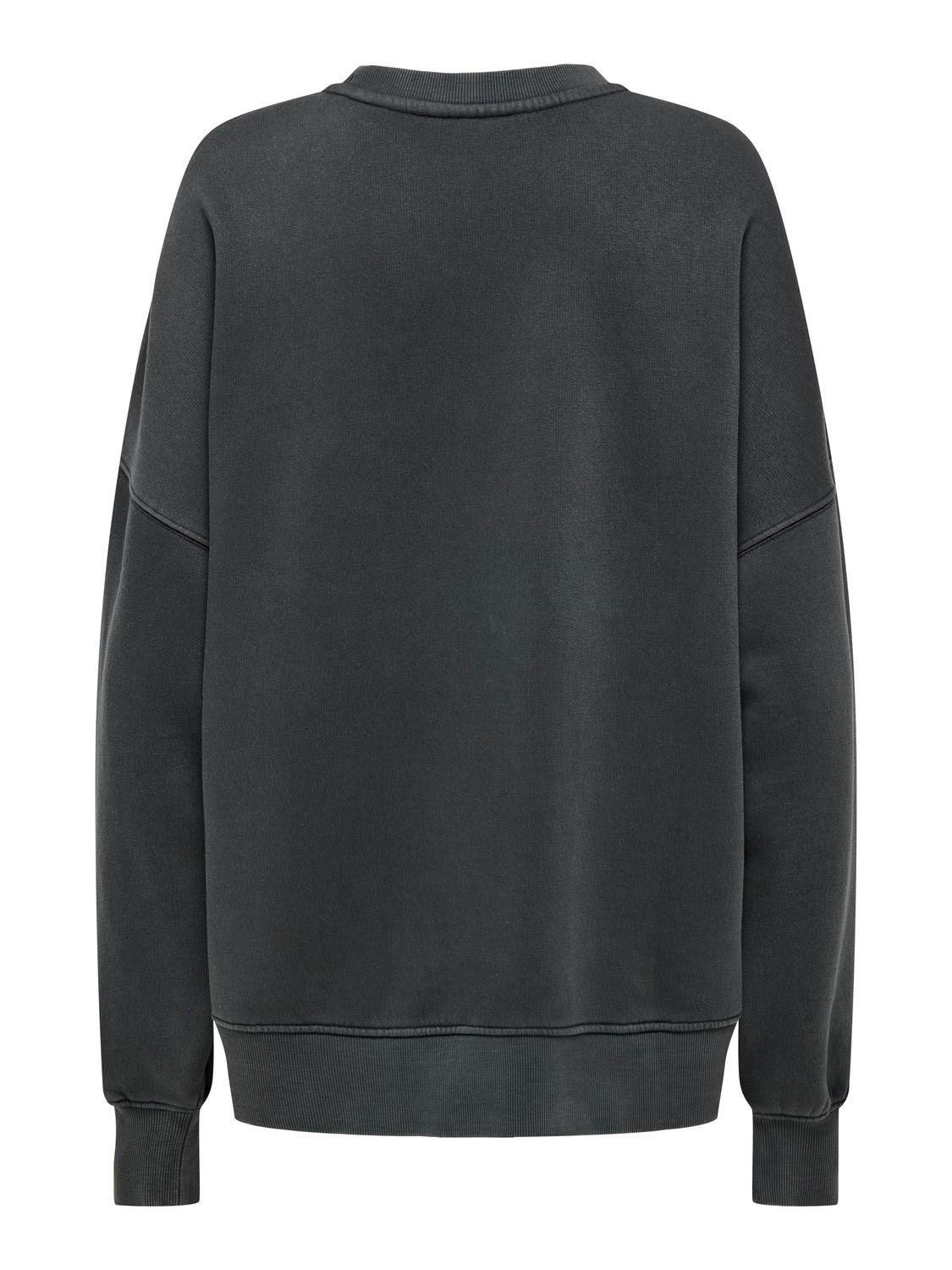 ONLY Regular fit O-hals Verlaagde schoudernaden Sweatshirt -Black - 15324543
