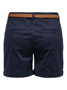 ONLY Regular Fit Mid waist Fold-up hems Shorts -Night Sky - 15324743