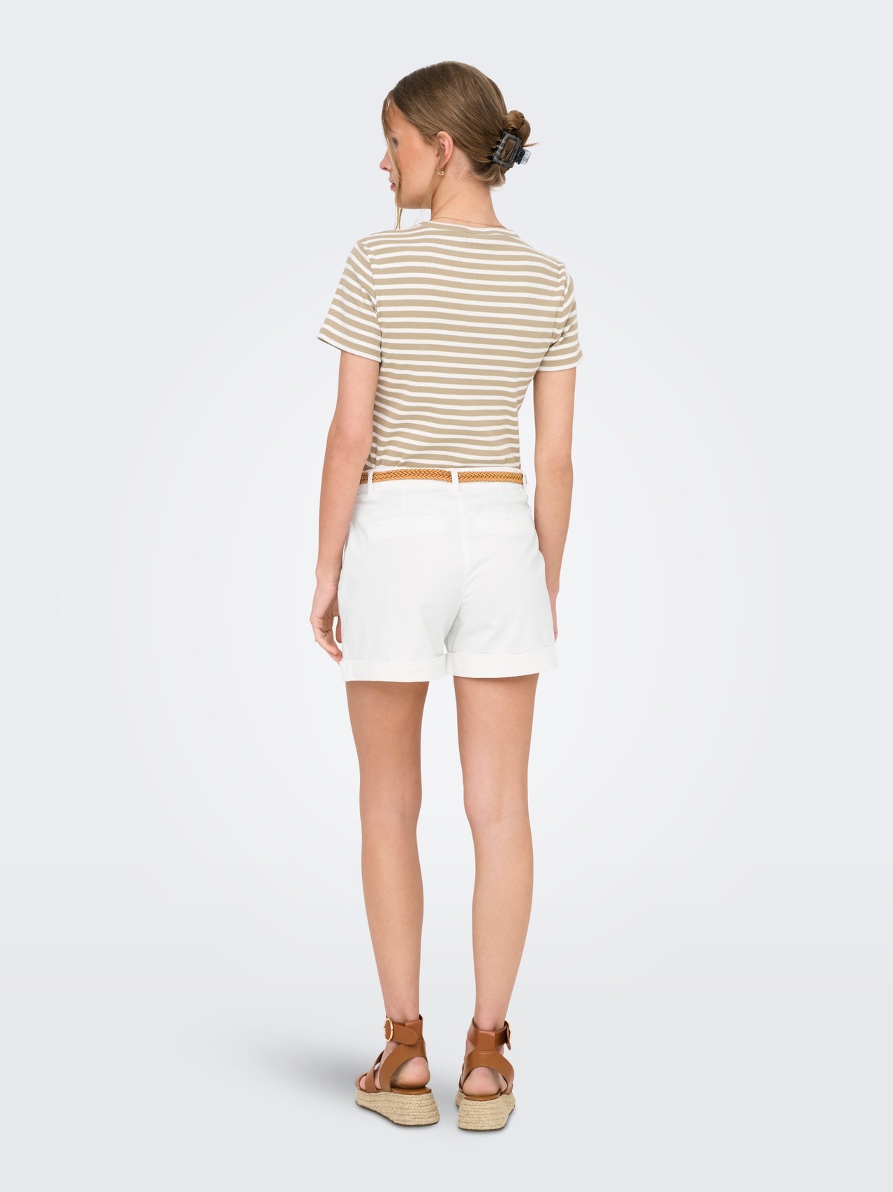 ONLY JDYCHICAGO Střední pas Regular Fit Šortky -Snow White - 15324743