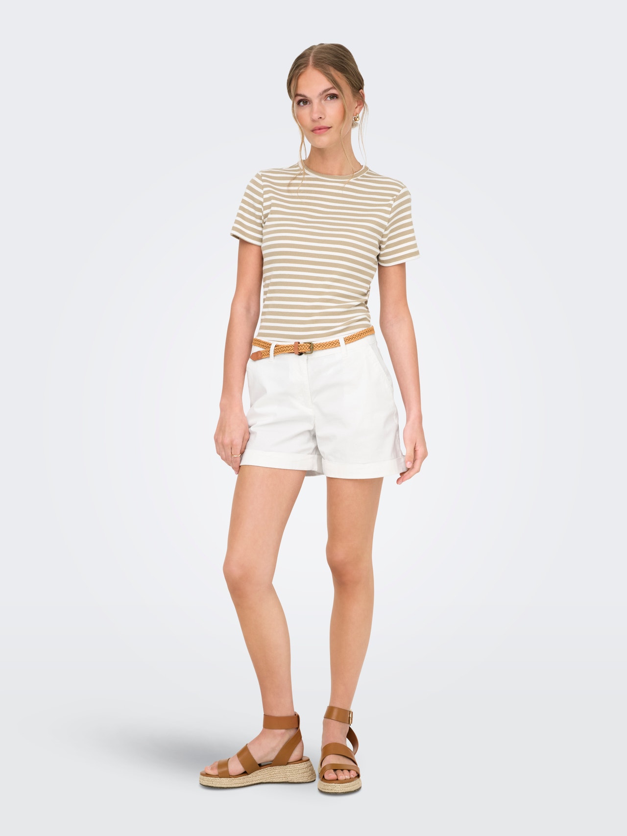 ONLY JDYCHICAGO Střední pas Regular Fit Šortky -Snow White - 15324743