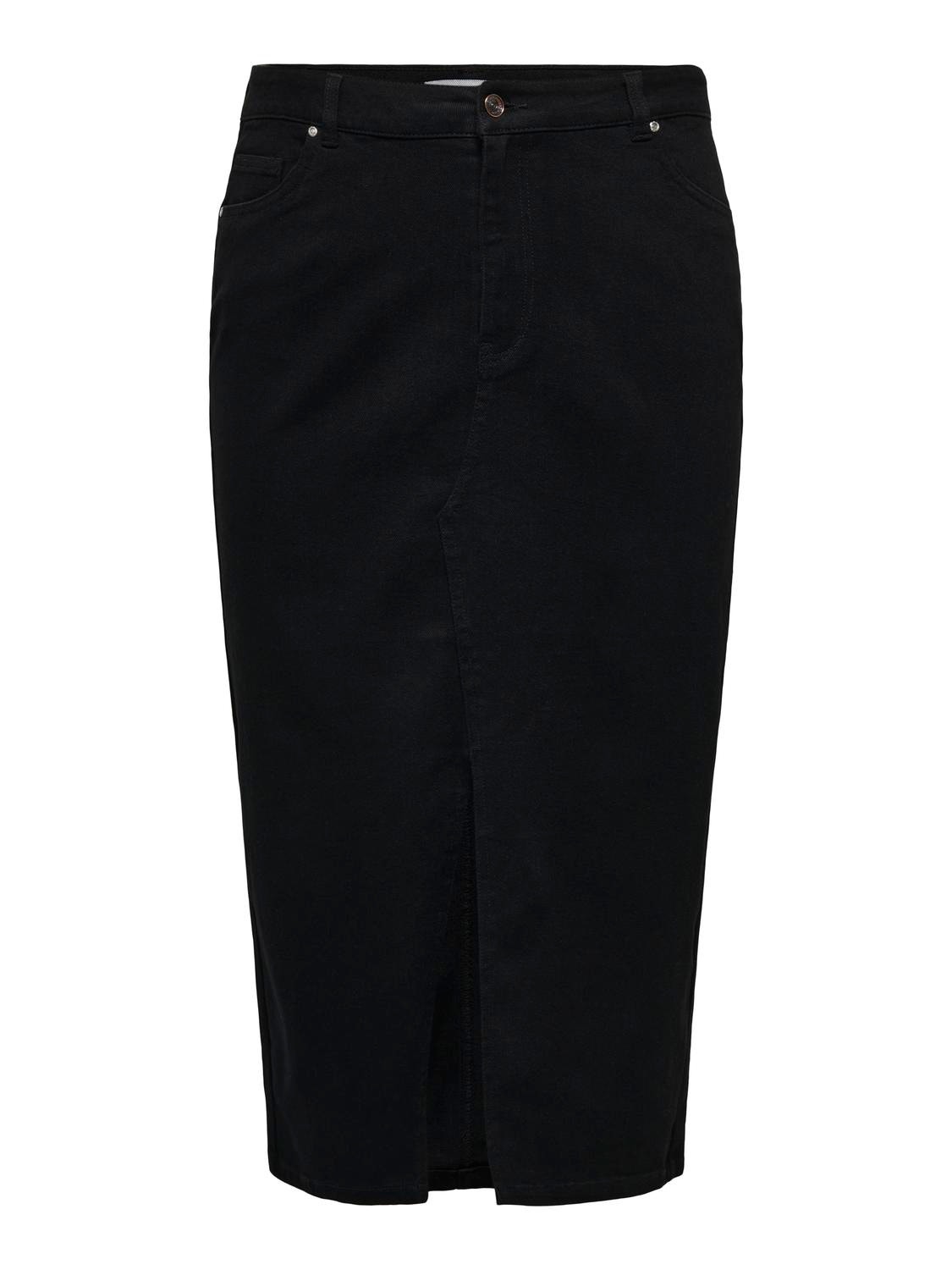 ONLY Midi skirt -Black Denim - 15324767