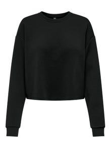ONLY Sweat-shirt Regular Fit Col rond -Black - 15324773