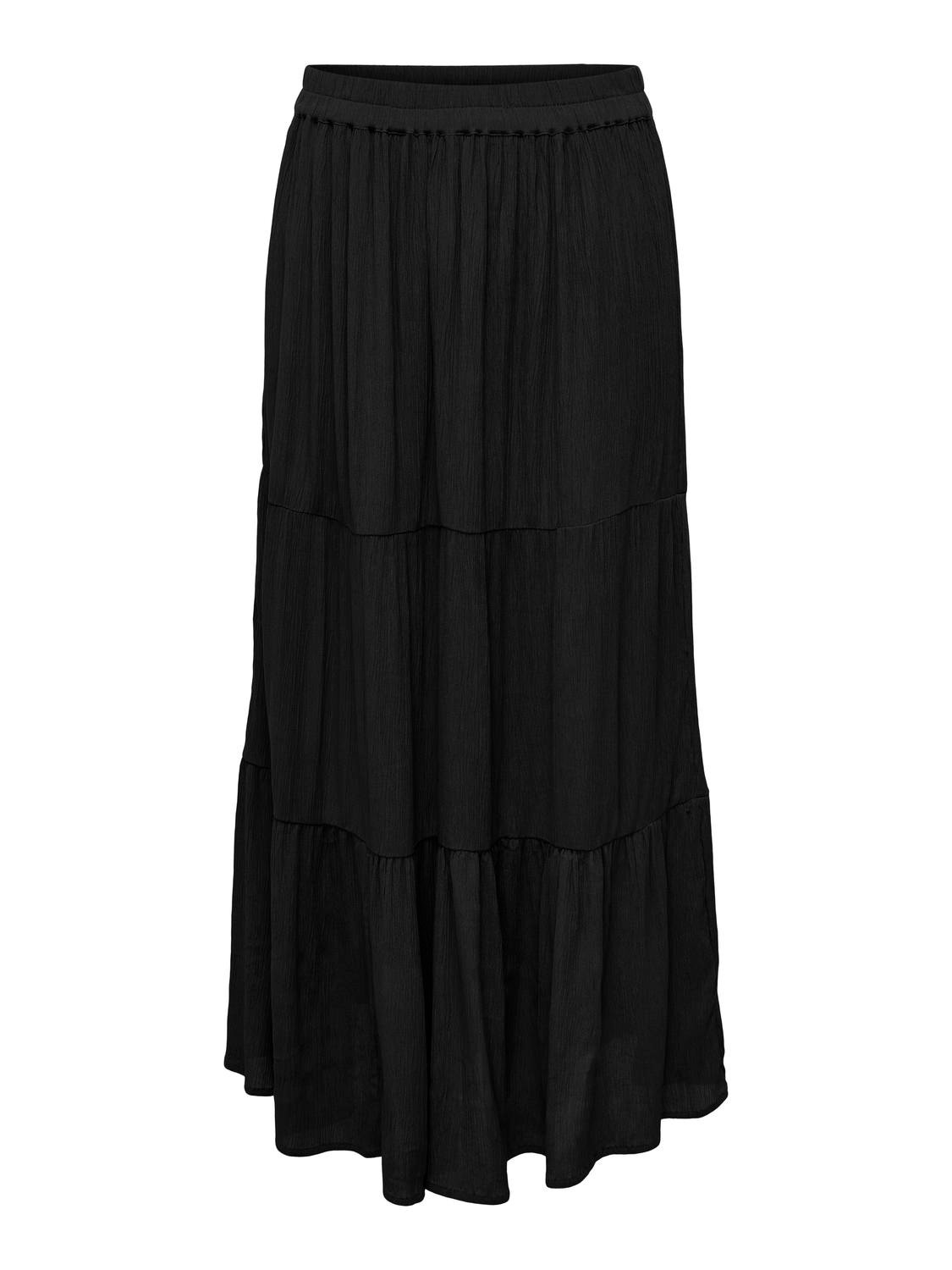 ONLY Midi nederdel -Black - 15324808