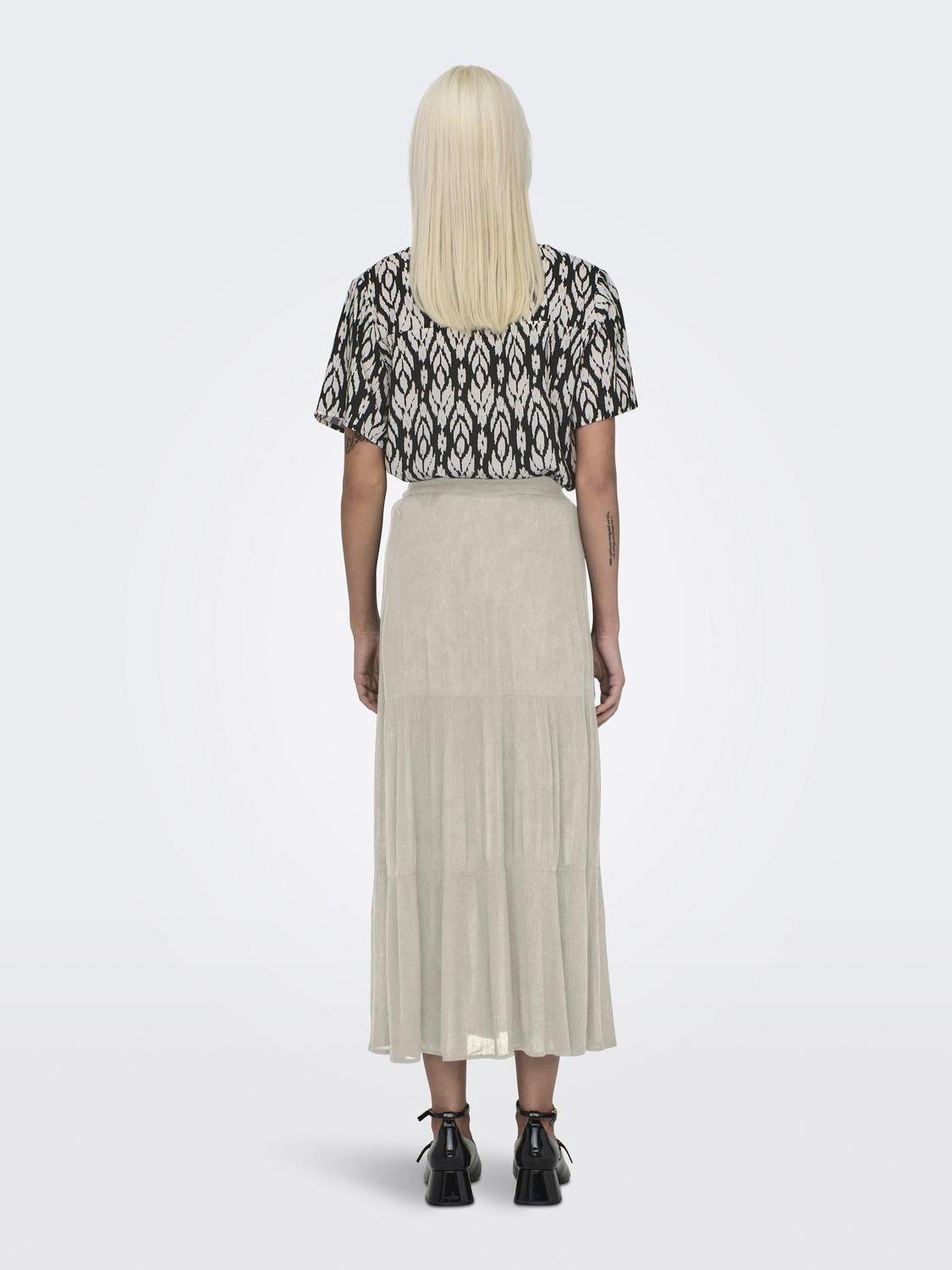 ONLY Mid waist Long skirt -Moonbeam - 15324808