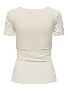 ONLY Tops Regular Fit Col rond -Cloud Dancer - 15324820