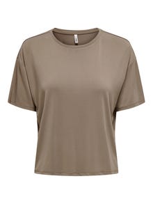 ONLY Tops Regular Fit Col rond Épaules tombantes -Walnut - 15324822