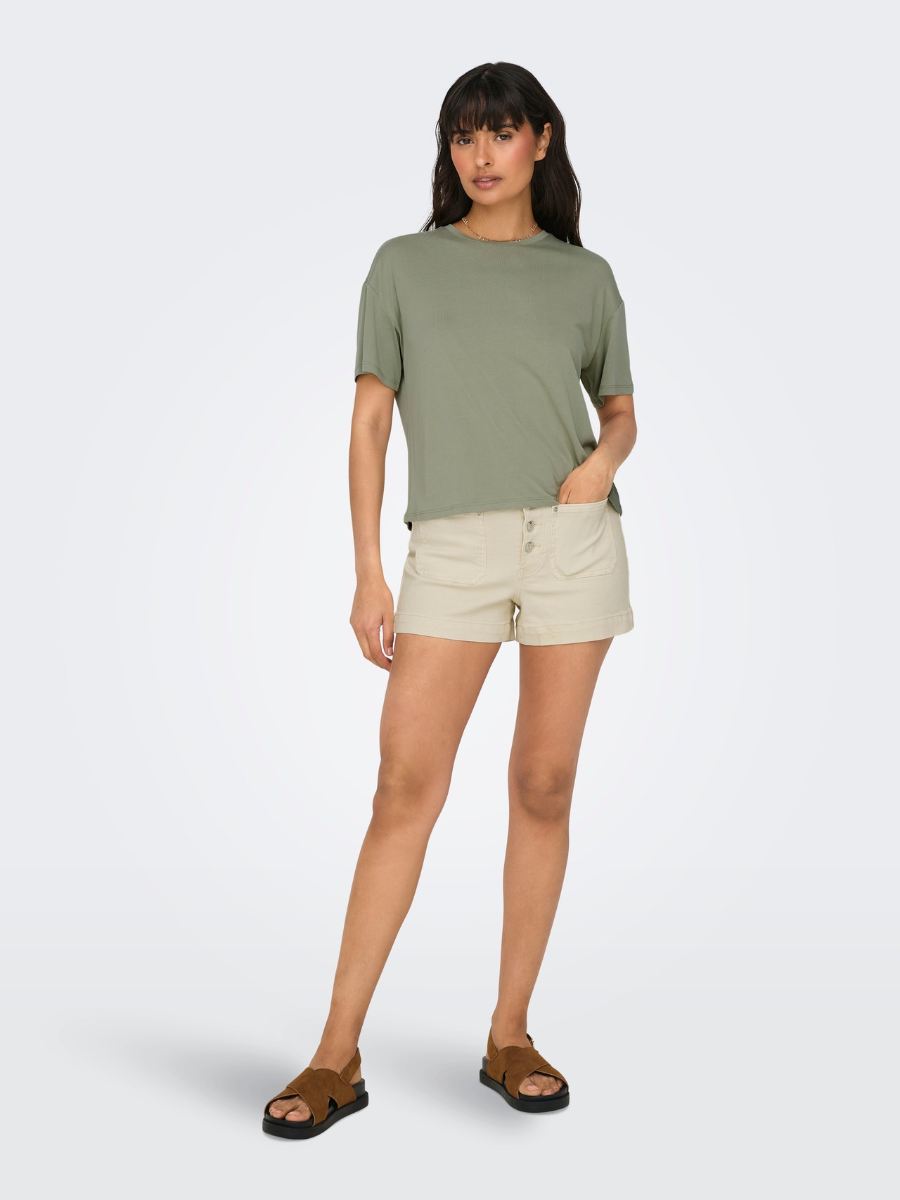 ONLY Cropped oversize t-shirt  -Tea - 15324822