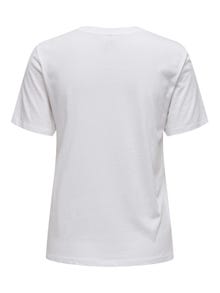 ONLY Normal geschnitten Rundhals Top -Bright White - 15324866