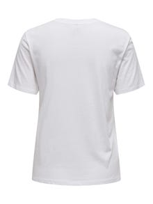 ONLY Regular fit O-hals Top -Bright White - 15324866