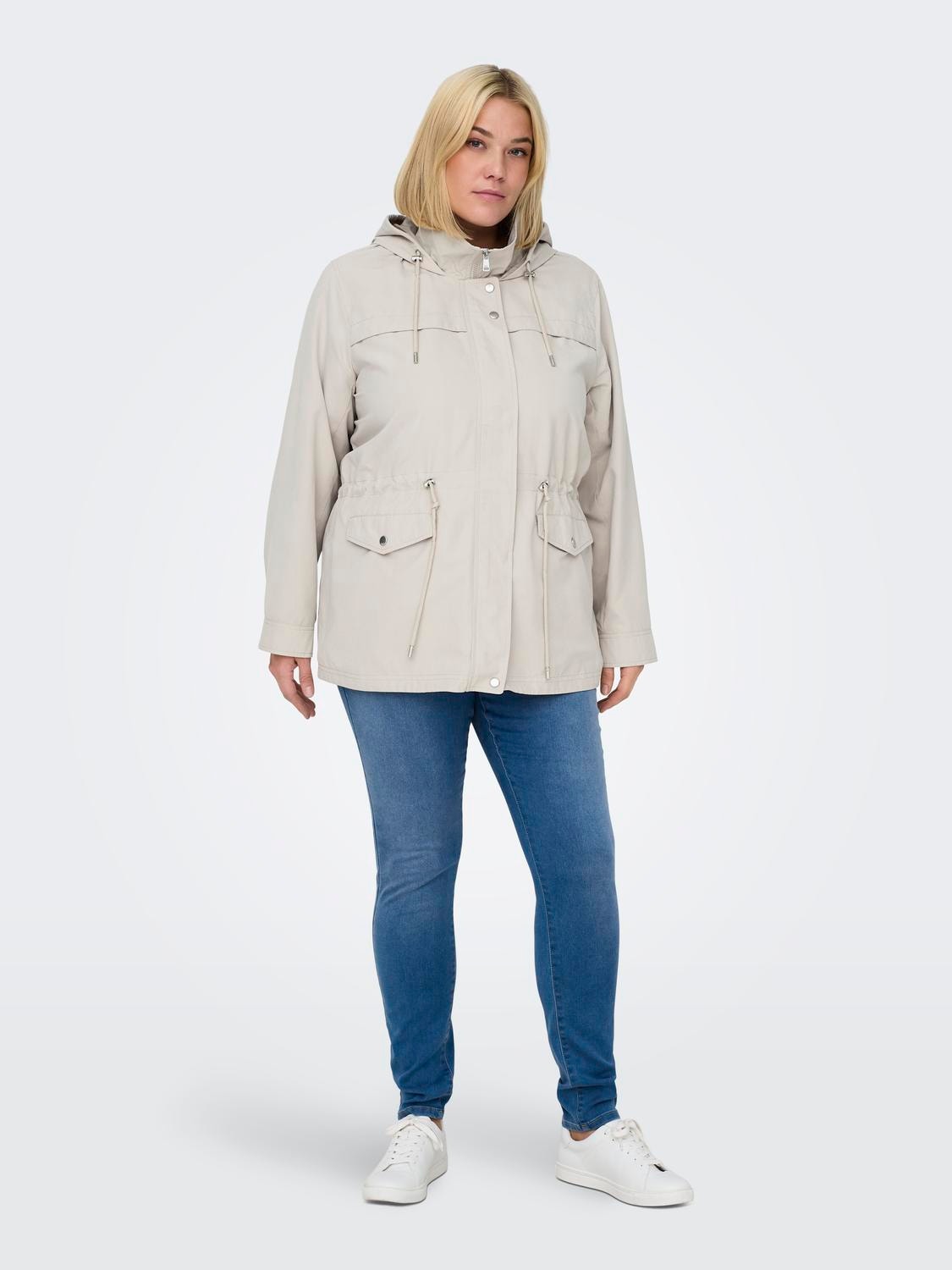 ONLY Curvy high neck jacket -Silver Lining - 15324874