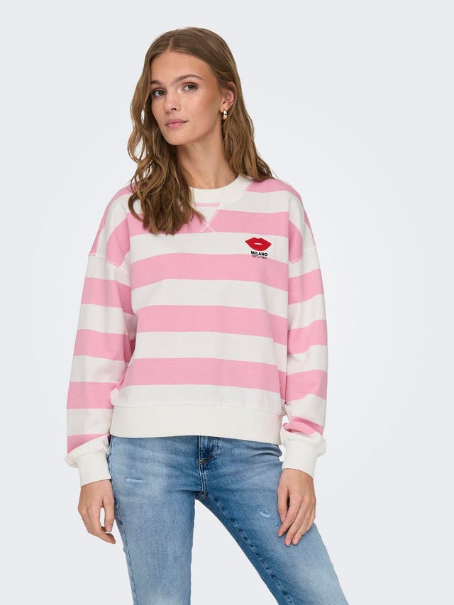 ONLY Regular Fit Round Neck Dropped shoulders Sweatshirt - 15324916