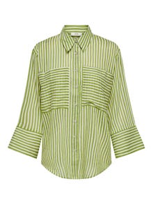 ONLY Regular fit Overhemd kraag Brede manchetten Wijde mouwen Overhemd -Lima Bean Green - 15324978