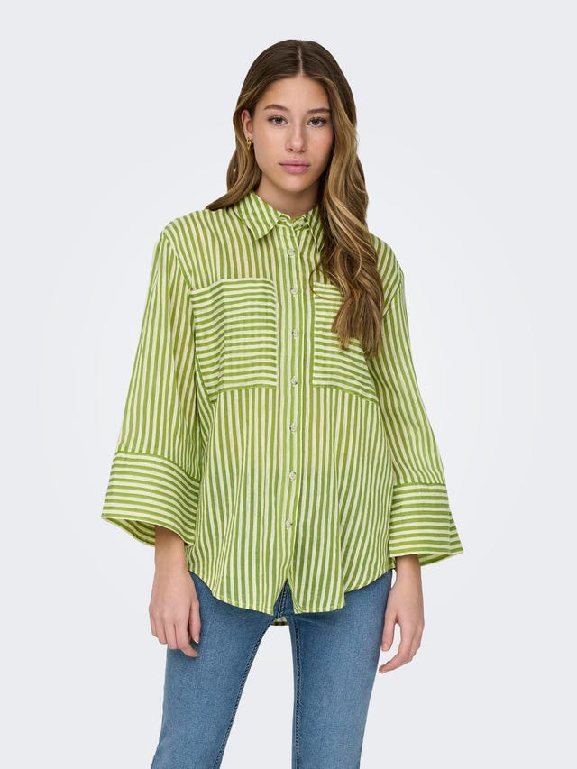 ONLY Camisas Corte regular Cuello de camisa Puños anchos Mangas anchas - 15324978