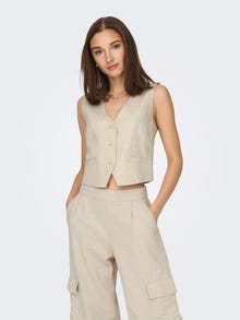 ONLY Tailored vest -Oatmeal - 15324995