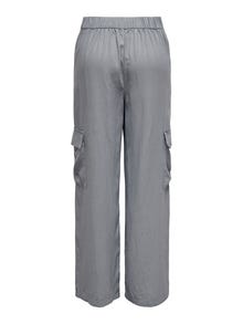ONLY Trousers with wide leg fit and high waist -Sleet - 15325001