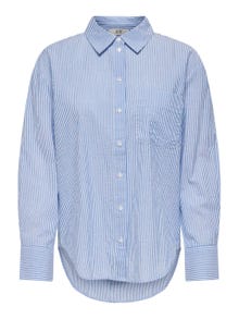 ONLY Regular Fit Shirt collar Zipped cuffs Volume sleeves Shirt -French Blue - 15325013