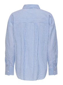 ONLY Chemises Regular Fit Col chemise Poignets zippés Manches volumineuses -French Blue - 15325013