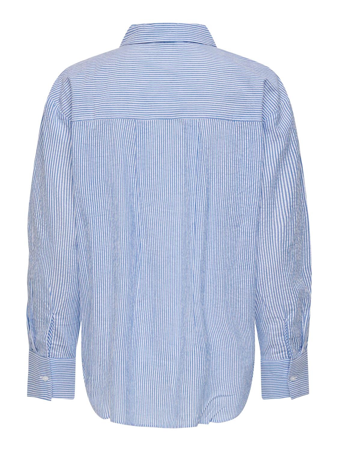 ONLY Regular fit Overhemd kraag Manchetten met rits Volumineuze mouwen Overhemd -French Blue - 15325013