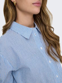 ONLY Regular Fit Skjortekrage Mansjetter med glidelås Volumermer Skjorte -French Blue - 15325013