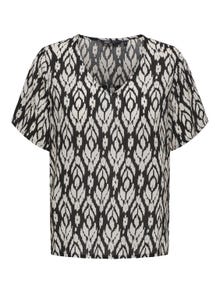 ONLY Loose fitted printet top -Black - 15325014