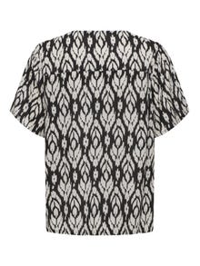 ONLY Krój standardowy Dekolt w serek T-shirt -Black - 15325014