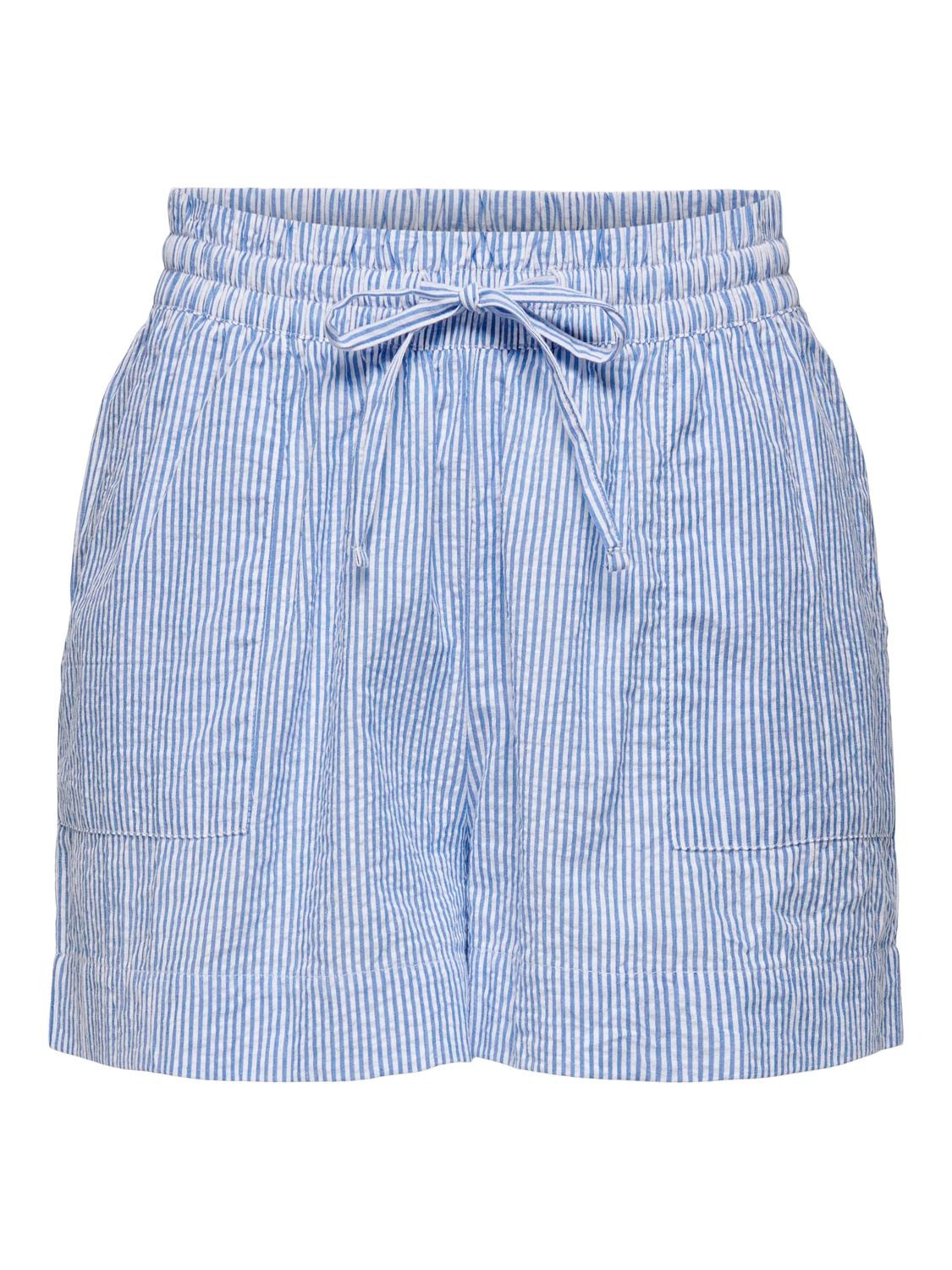 ONLY Shorts med bindebånd -French Blue - 15325018