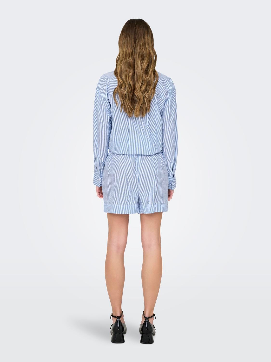 ONLY Shorts med bindebånd -French Blue - 15325018