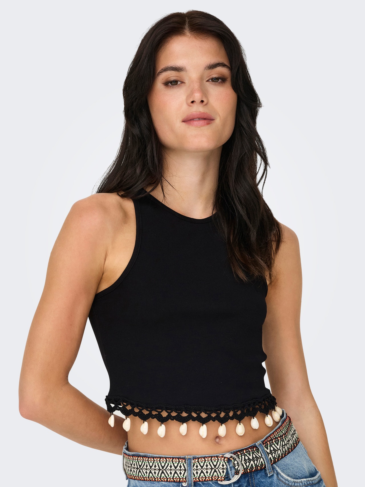 ONLY Regular Fit Round Neck Top -Black - 15325019