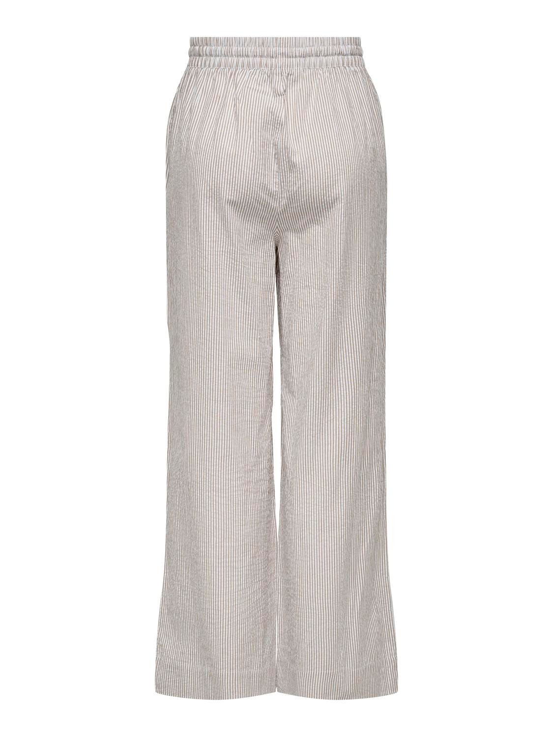 ONLY Pantalones Corte regular Cintura alta -Toasted Coconut - 15325020