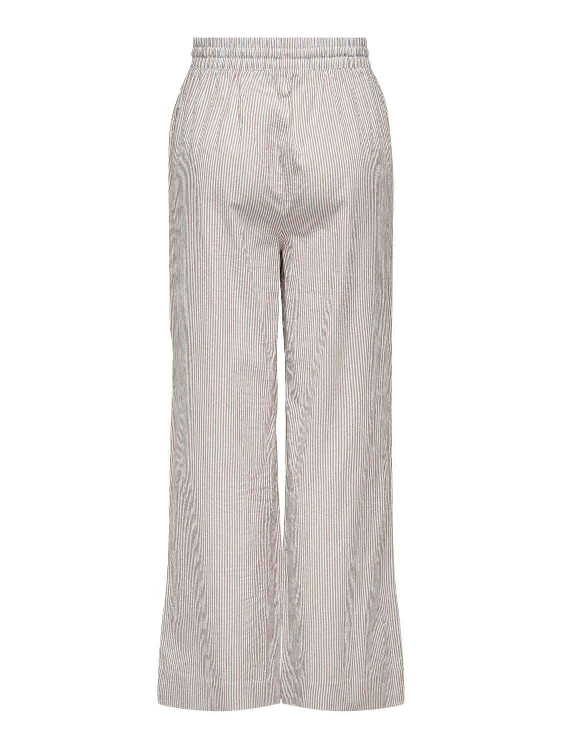 ONLY Regular Fit High waist Trousers -Toasted Coconut - 15325020