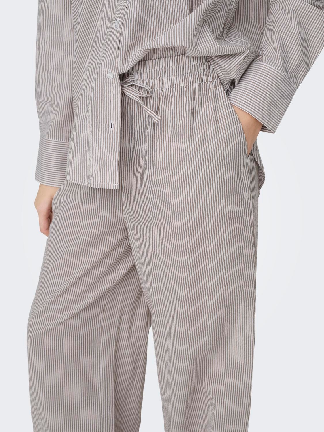 ONLY Regular Fit High waist Trousers -Toasted Coconut - 15325020