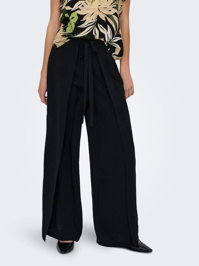 ONLY Wide Leg Fit High waist Front slits Trousers - 15325021