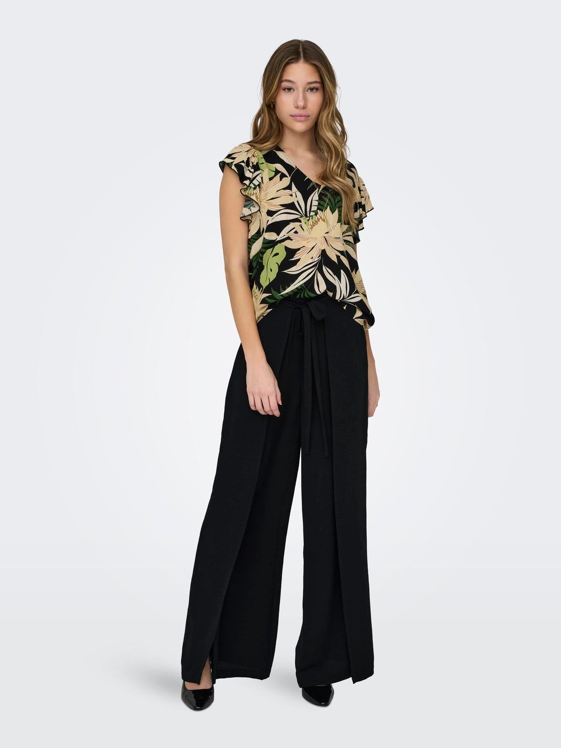 wrap Trousers with high waist