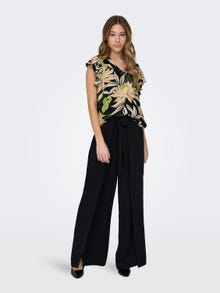 ONLY wrap Trousers with high waist -Black - 15325021
