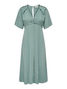 ONLY Midi v-neck dress -Chinois Green - 15325030