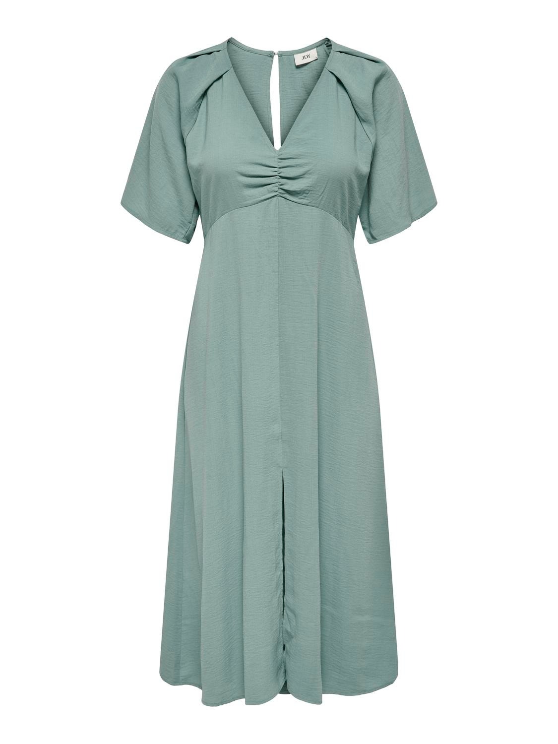 ONLY Midi v-neck dress -Chinois Green - 15325030