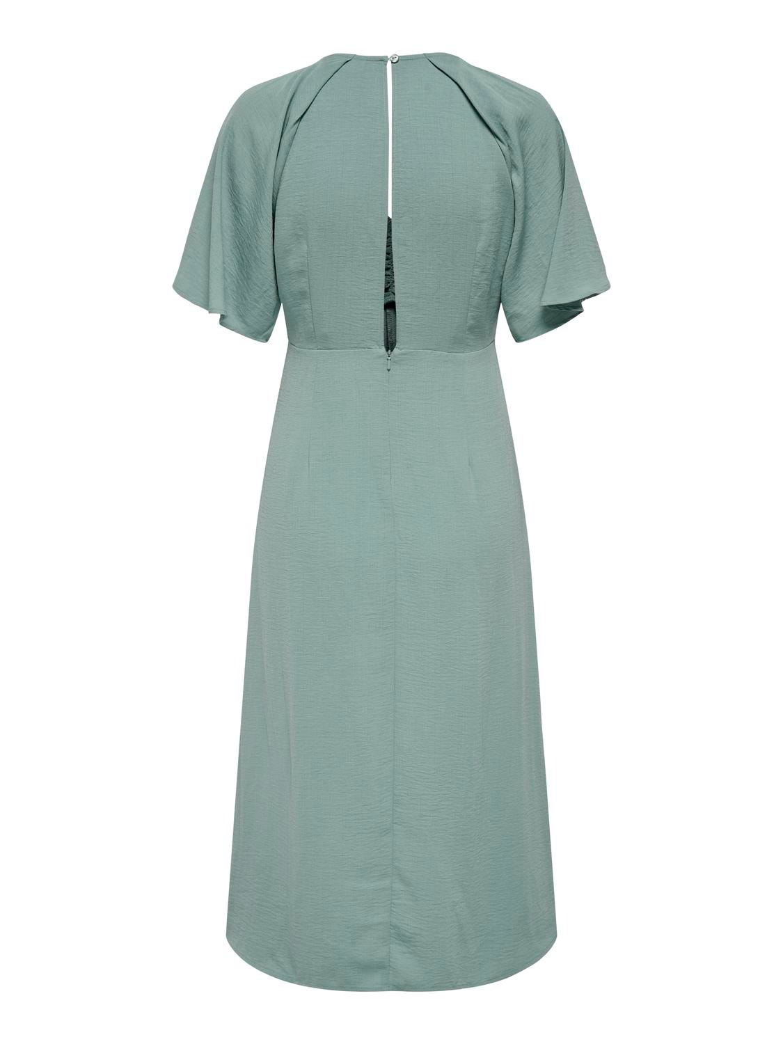 ONLY Midi v-neck dress -Chinois Green - 15325030