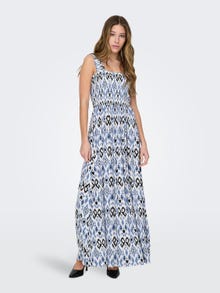 ONLY Regular Fit Off Shoulder Wide straps Long dress -Cloud Dancer - 15325060