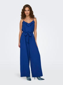 ONLY Jumpsuit with tie belt -Mazarine Blue - 15325078