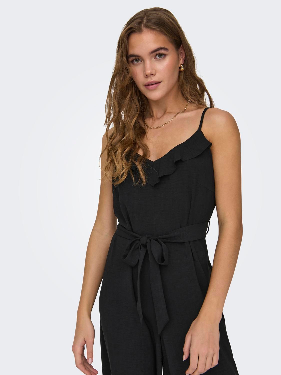 ONLY Jumpsuit with narrow straps -Black - 15325078