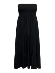 ONLY Regular Fit Off Shoulder Midi dress -Black - 15325102