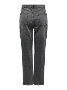ONLY ONLROBYN Mid waist Straight Fit Jeans -Dark Grey Denim - 15325107