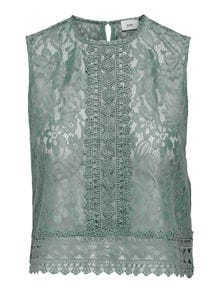 ONLY O-neck lace top -Chinois Green - 15325199
