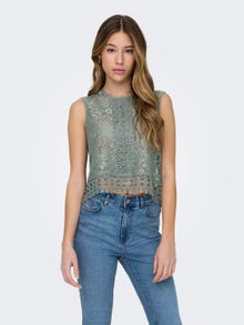 ONLY Regular Fit Round Neck Top -Chinois Green - 15325199