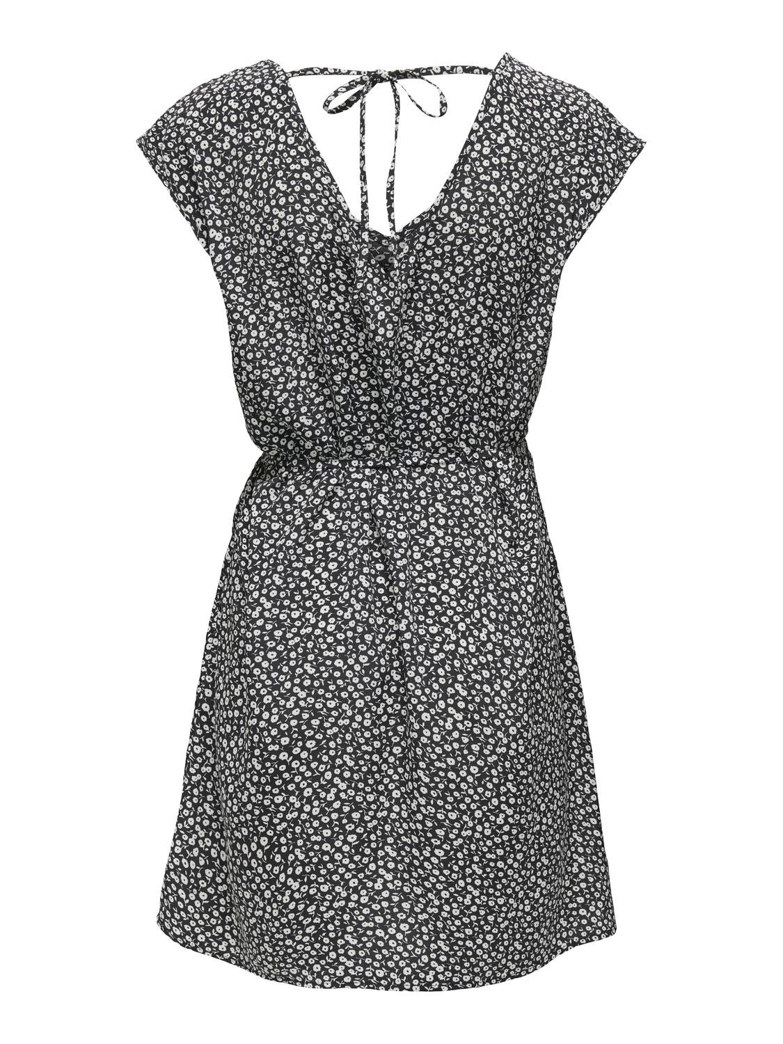 ONLY Mini v-neck dress -Black - 15325226