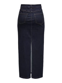 ONLY Middels høy midje Langt skjørt -Dark Blue Denim - 15325333