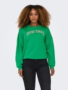 ONLY Sweatshirt med print -Deep Mint - 15325354