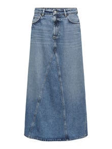 ONLY Kõrge vöökoht Pikk seelik -Medium Blue Denim - 15325361